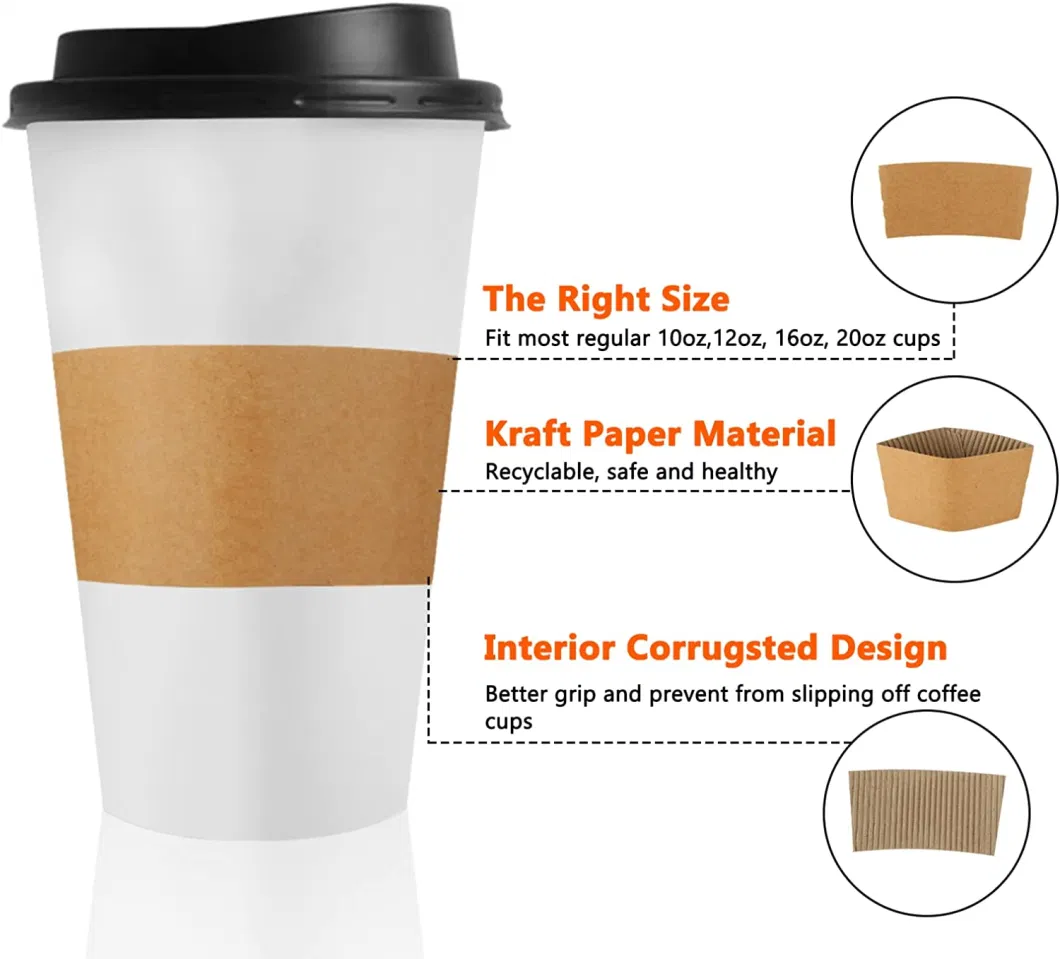 Cup Takeaway Coffee Sleeve Custom Hot Paper Cup Sleeve
