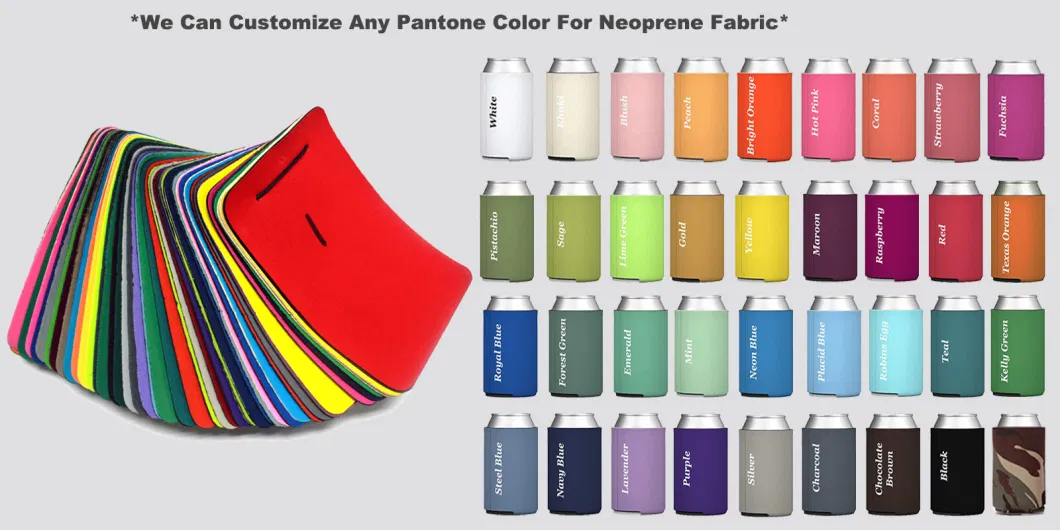 Promotional Custom Neoprene Bottle Can Cooler Holder Sleeve with Zipper