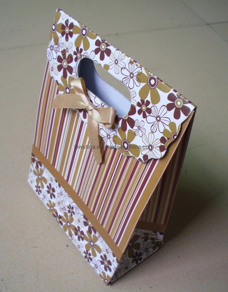 Paper Gift Bag with Die-Cut Handle
