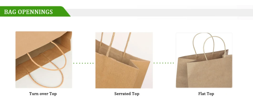 Square Bottom Biodegradable Paper Gift Shopping Bag Brown Kraft Paper Bag