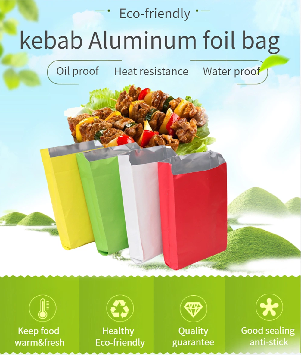 Customized Aluminum Foil Lined Paper Bag Doner Kebab Bag