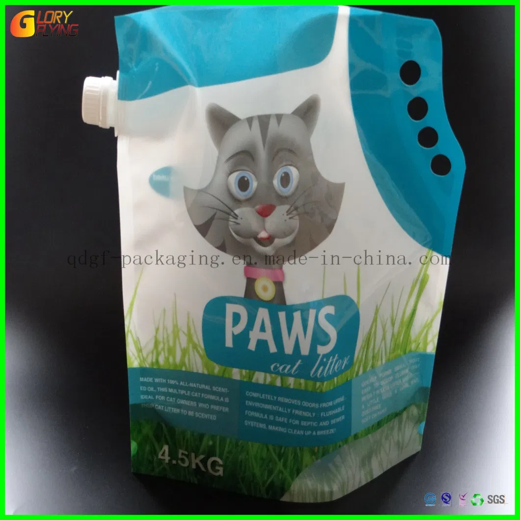 Side Gusset with Aluminum Foil Lined Zipper Pet Food Bags for Dogs and Cats with Large Foreign Pets Food Packaging Plastic Bags. Packing Food in 8kg Plastic Bag