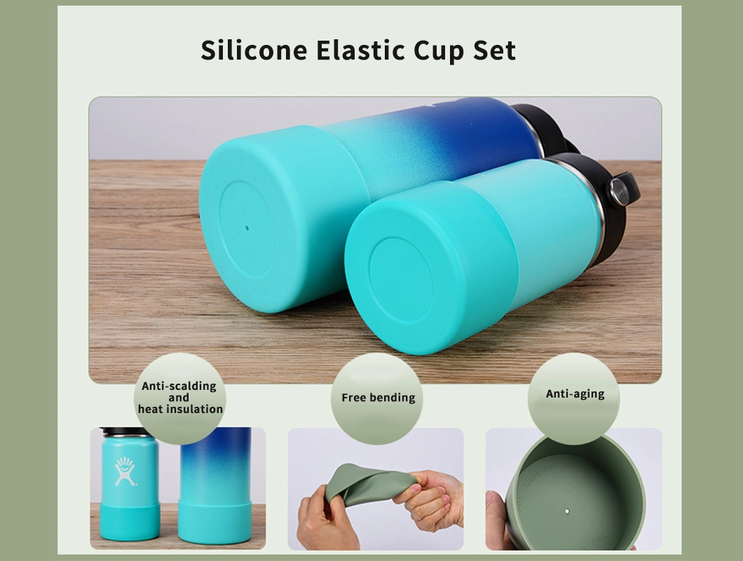 Custom Heat Resistant Reusable Anti Slip Silicone Coffee Cup Sleeves