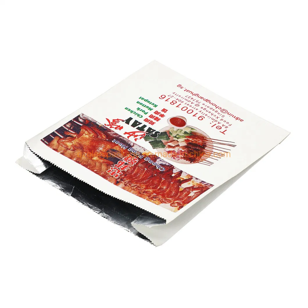 Aluminium Foil Lined Paper Bags Roasted Chicken Turkish Kebab Bag