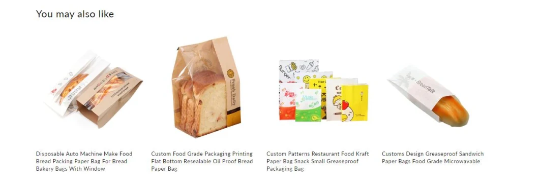 Customized Two Side Open Blank White Oil Fried Triangle Puff Food Packaging Kraft Paper Bag