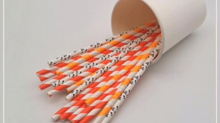 6*197mm Biodegradable Disposable Wrapped Paper Straws
