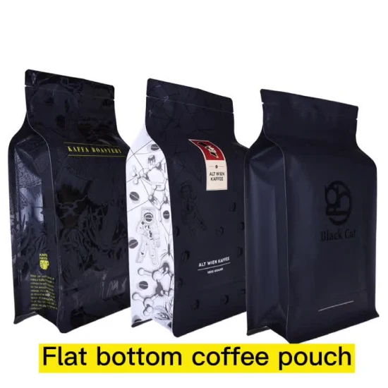 Inventory Foil Lined Printing Bio Coffee Aluminium Bag with Zipper Factory China