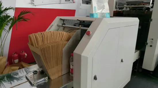 Environmentally Friendly Multifunctional Medium Sized Square Bottom Paper Bag Making Machine with Die Cut Handles Lsb